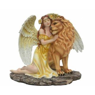 statuette fée lion