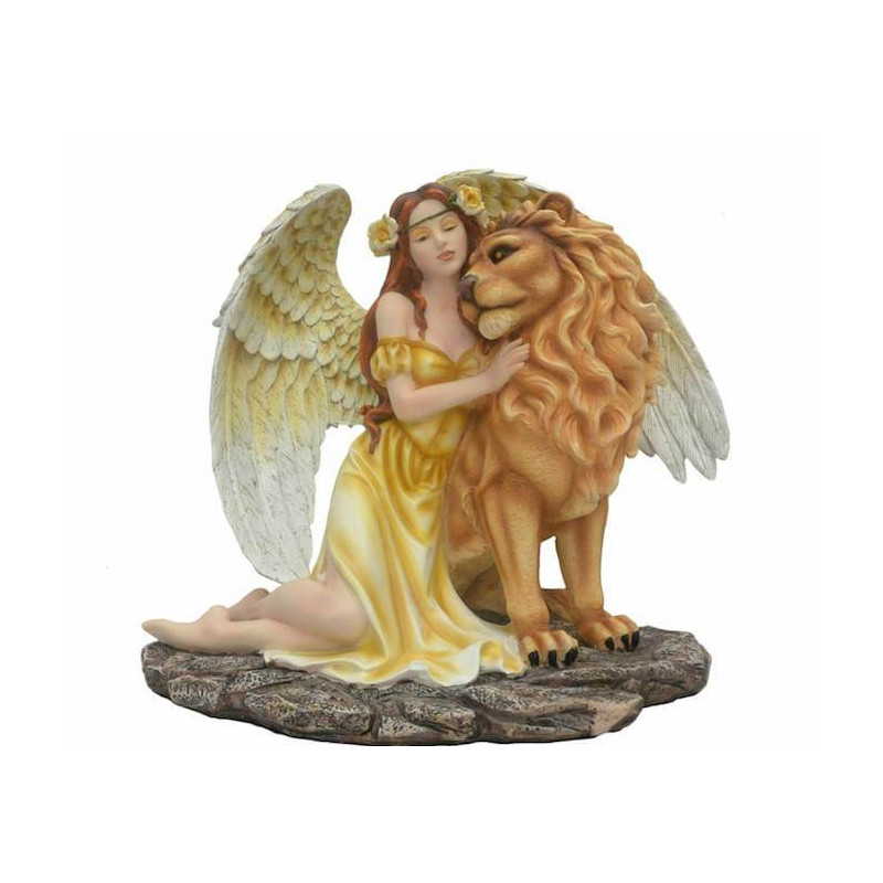 statuette fée lion
