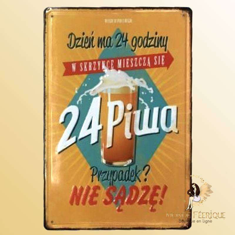 deco bières Plaque Metal Premium