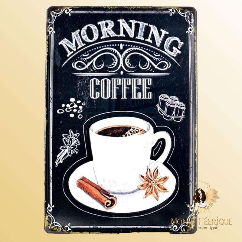 decoration café Plaque Metal 30x40cm