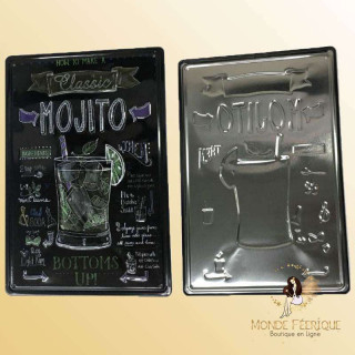 Plaque Metal decoration mojito