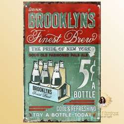 Plaque Décoration Brooklyn Bières Premium 20x30cm