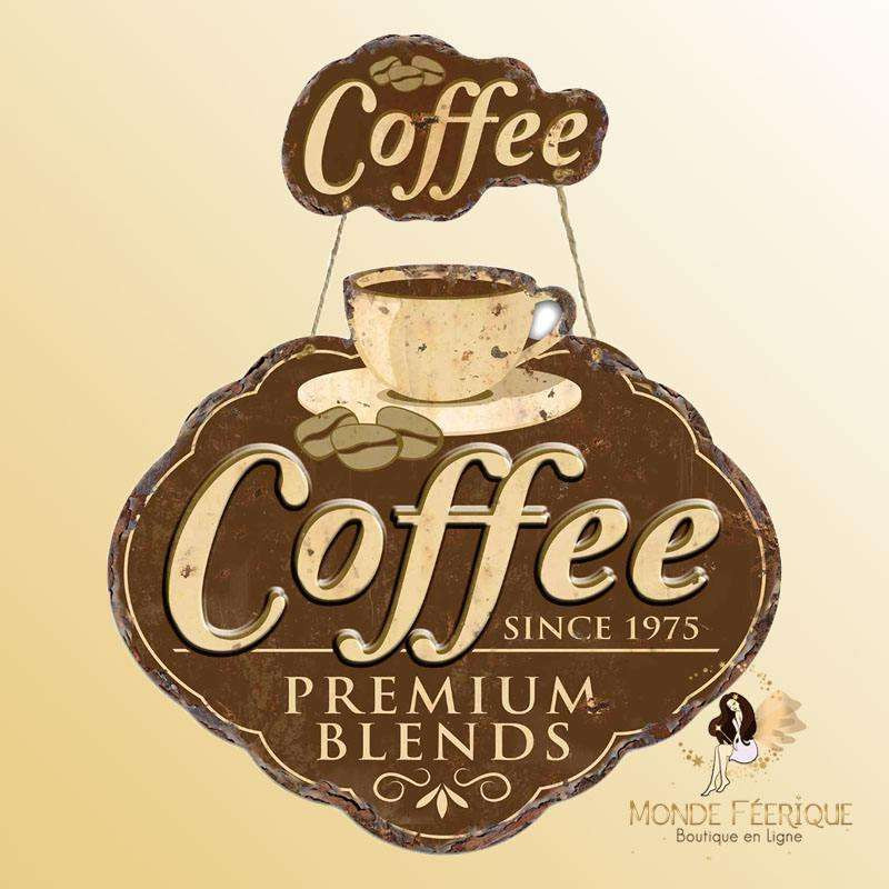 plaque decoration café vintage retro