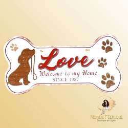 plaque decoration chien animaux de compagnie veterinaire toilettage déco mur