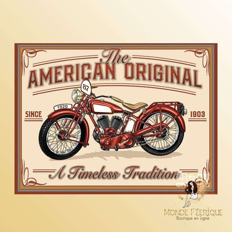 plaque decoration moto vintage pour mur plaque en metal