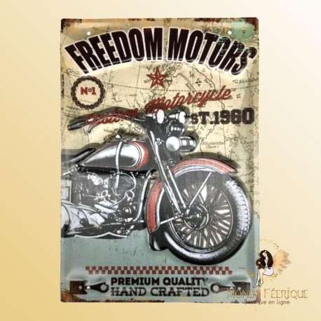 plaque decoration motos vintage custom