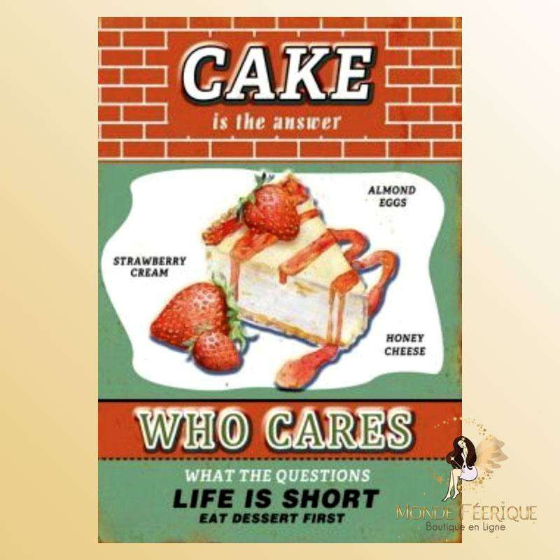 plaque decoration mur cake deco retro publicité americaine patisserie