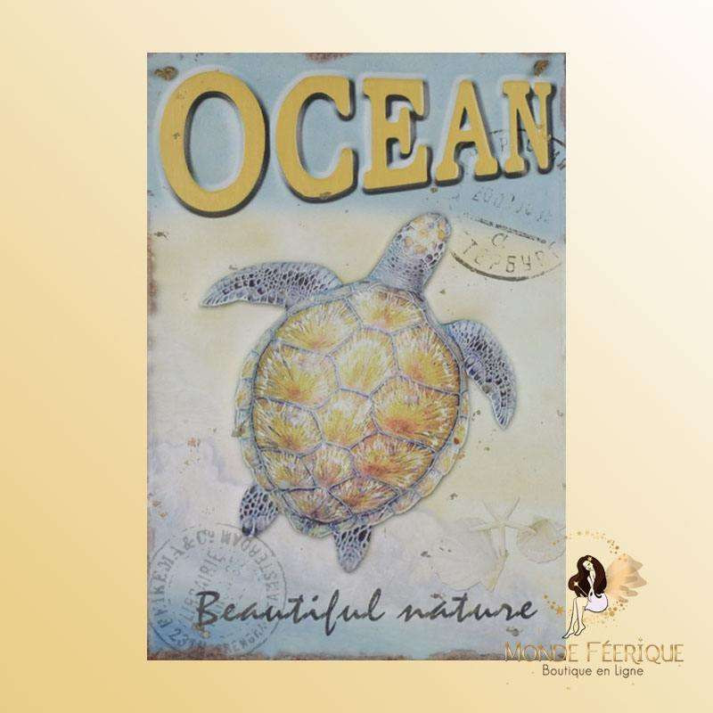 plaque décoration nature tortue