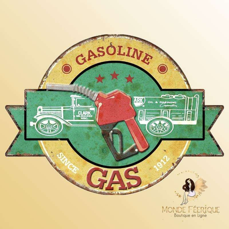 plaque decoration retro station service usa