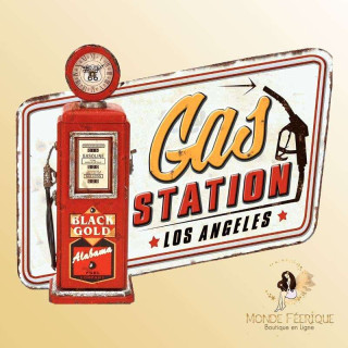 plaque decoration station service americaine usa vintage