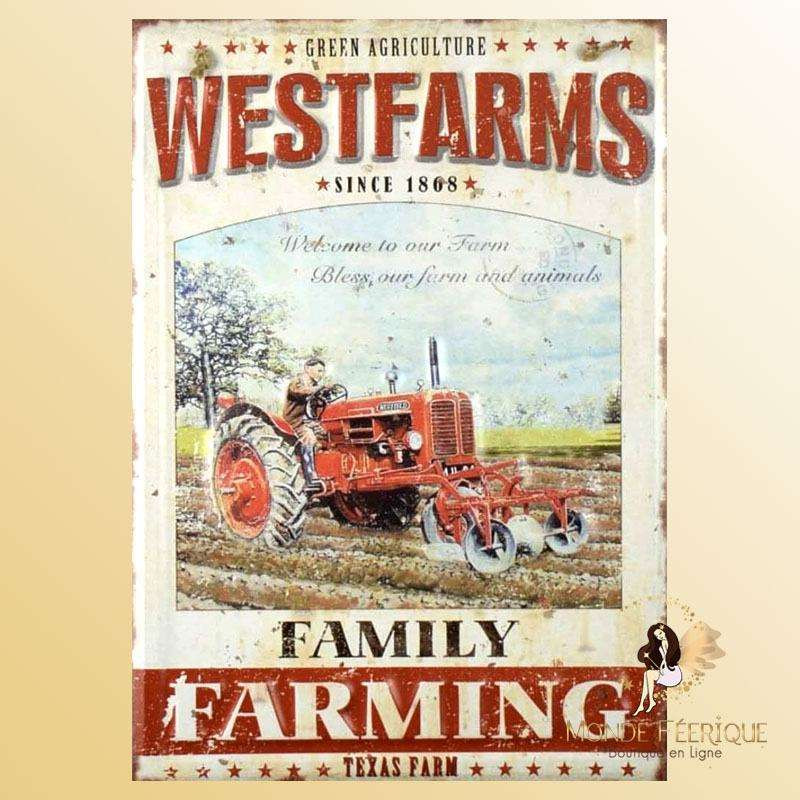 plaque decoration texas vintage campagne amercaine