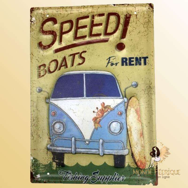 plaque decoration vintage van plages