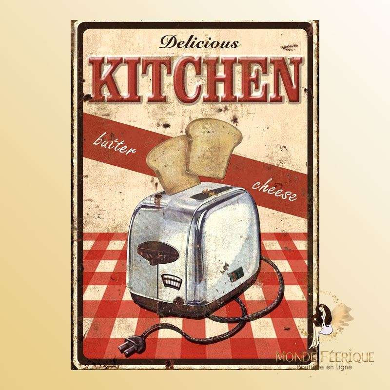 plaque vintage ancienne cuisine grille pain