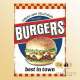 plaque vintage burger retro decoration