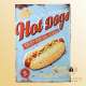 plaque vintage hot dog decoration fast food