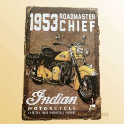 Plaque Mur Moto Indian Décoration -- 20x30cm