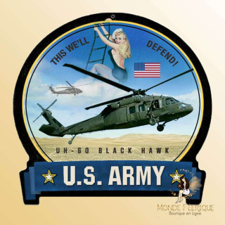 plaque décoration usa armée vintage