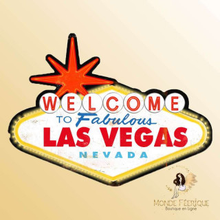 plaque metal décoration vegas