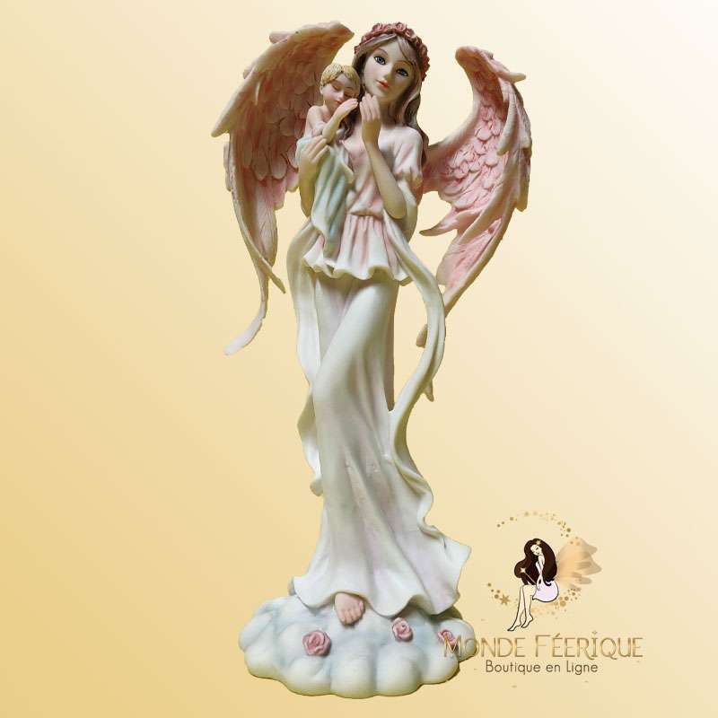 Figurine Fée Angel avec un enfant