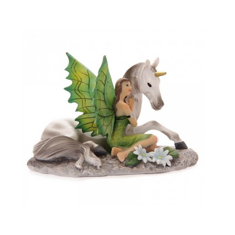 statuette fée licorne