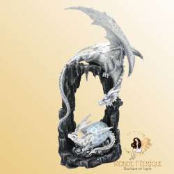 Figurine Dragon Géant Blanc Meta