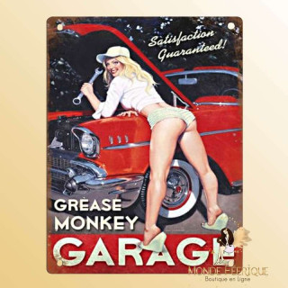 Plaque Vintage Mécanicienne