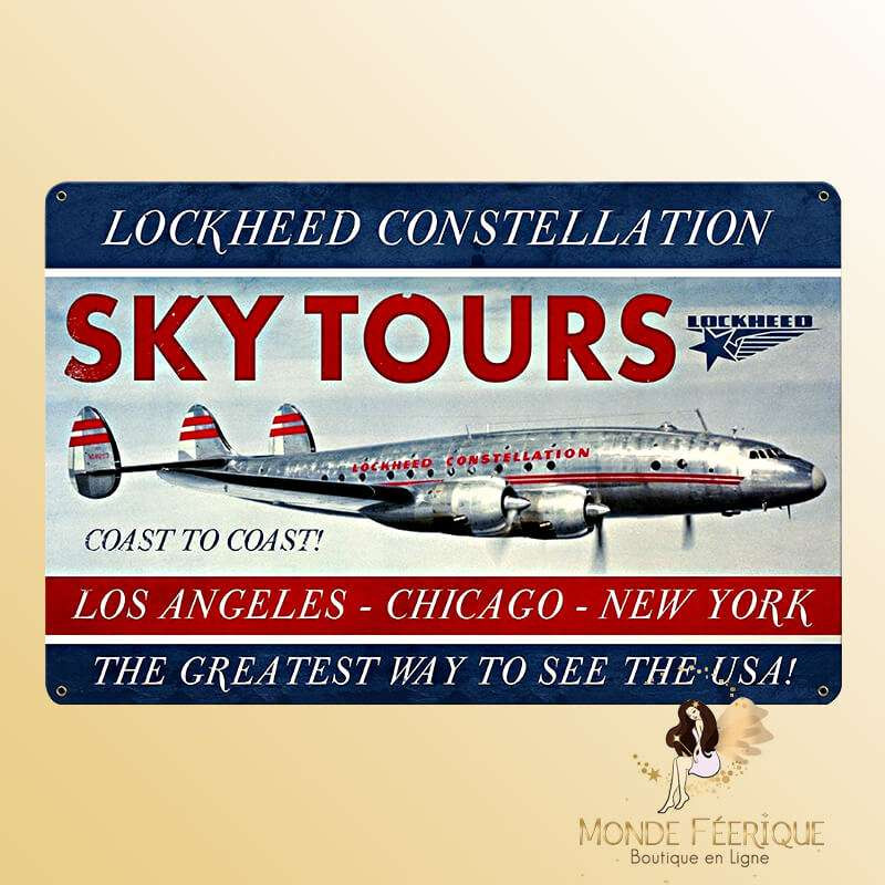 Plaque vintage avion 