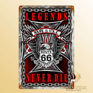 Plaque Vintage USA Legende