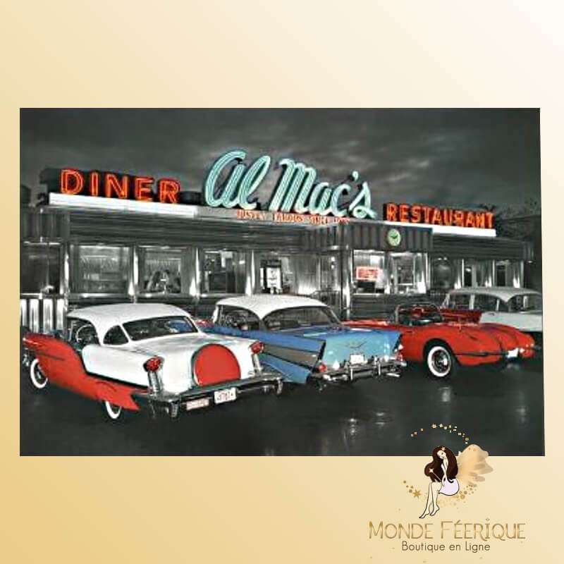 Plaque Vintage "Dinner Al Macs Restaurant"