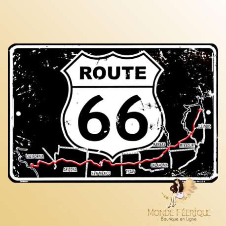 Plaque vintage "La route 66"