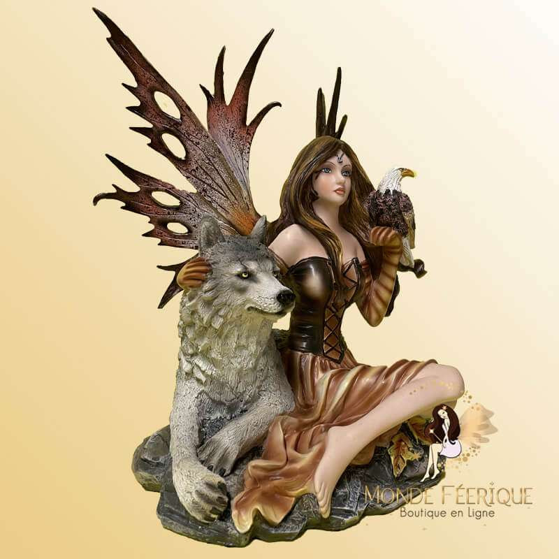 Fée figurine loup