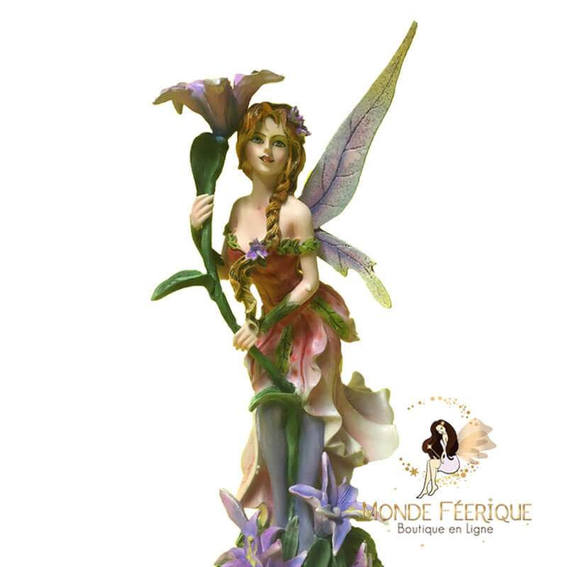statuette fée fleurs