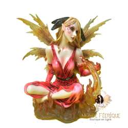 Grande Statuette Fée avec Dragon - Princesse -- 25cm