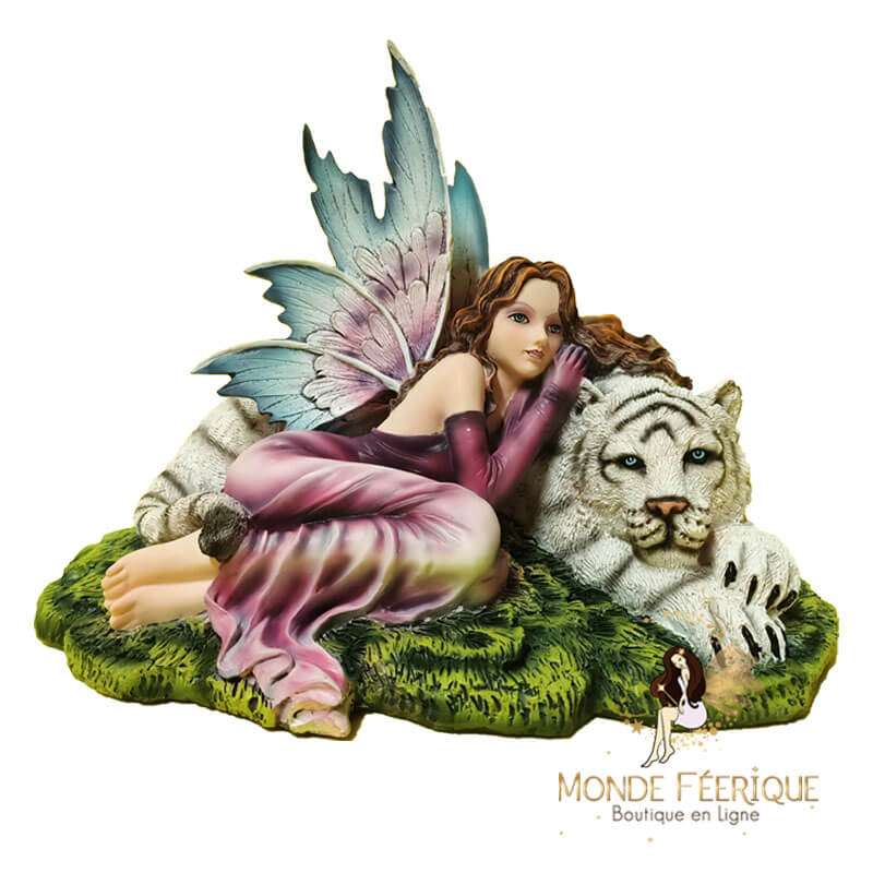 Grande figurine Fée "L'amour des Félins" -- 29cm