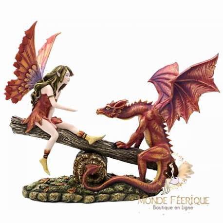 statuette fee dragon