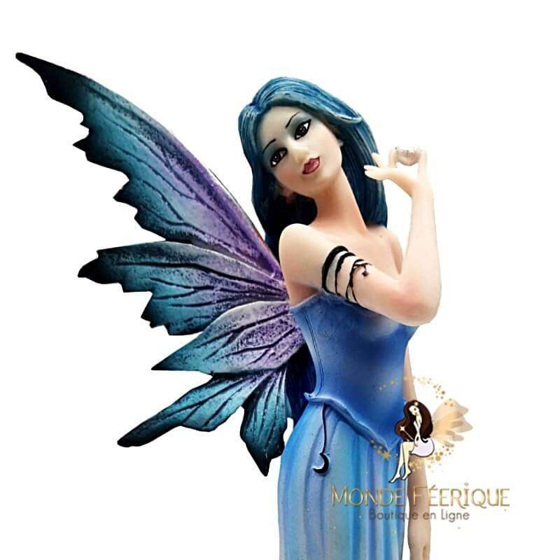 figurine fee bleu