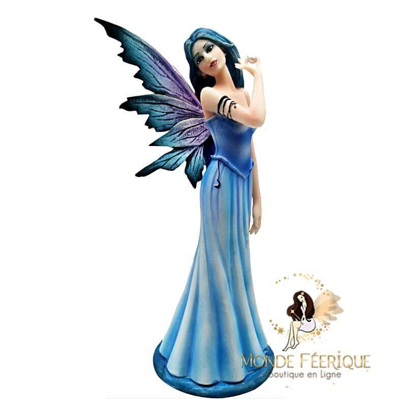 statuette feerique bleu
