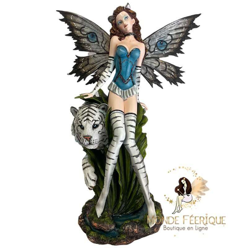 Grande statuette feerique avec tigre