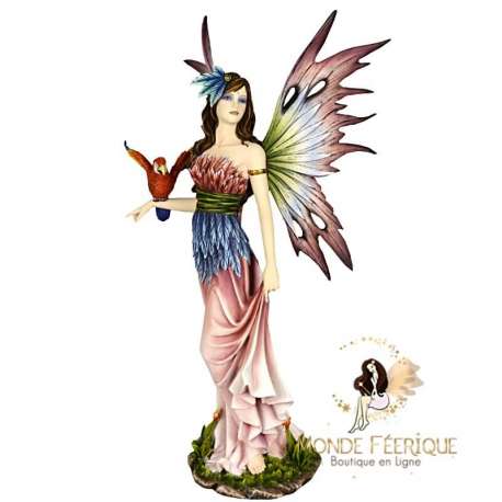 Statuette fee perroquet