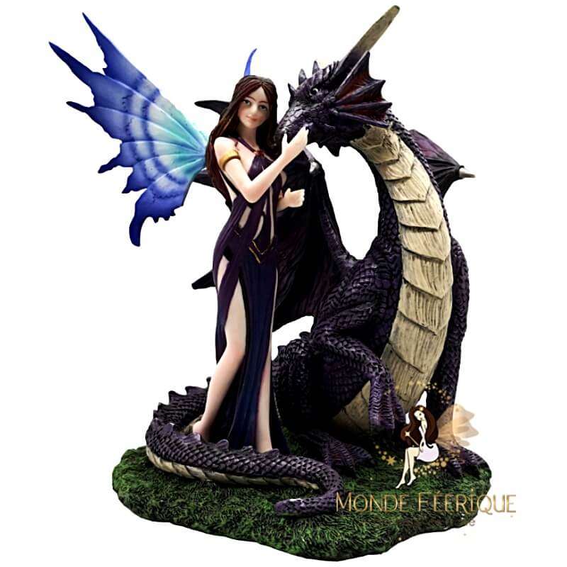 Statuette Fée Dragon Frivole 35cm