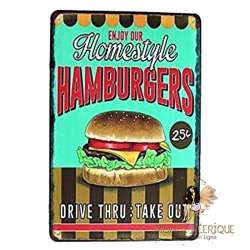 plaque vintage burger