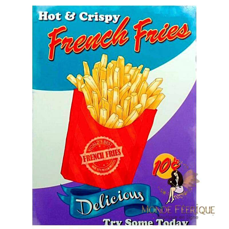 PLAQUE VINTAGE FRENCH FRIES