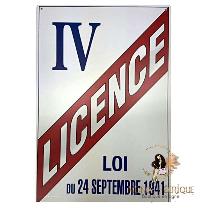 PLAQUE VINTAGE LICENSE 4