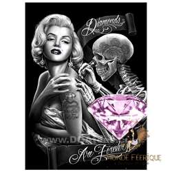 Plaque Vintage Maryline Monroe Diamond-- 20x30cm