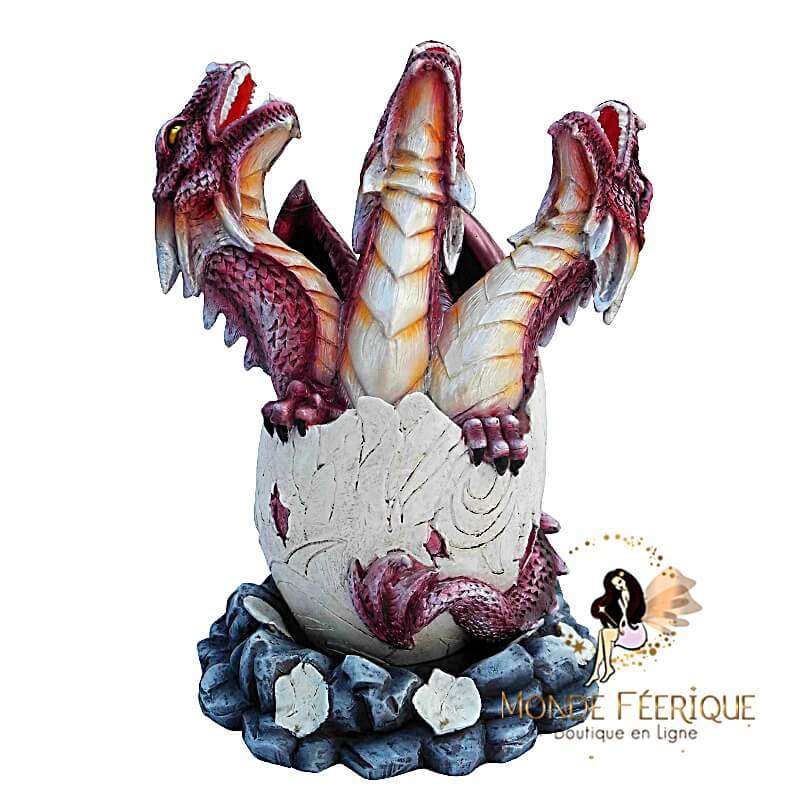 Figurine Dragon "Les 3 Dragons Rouges"