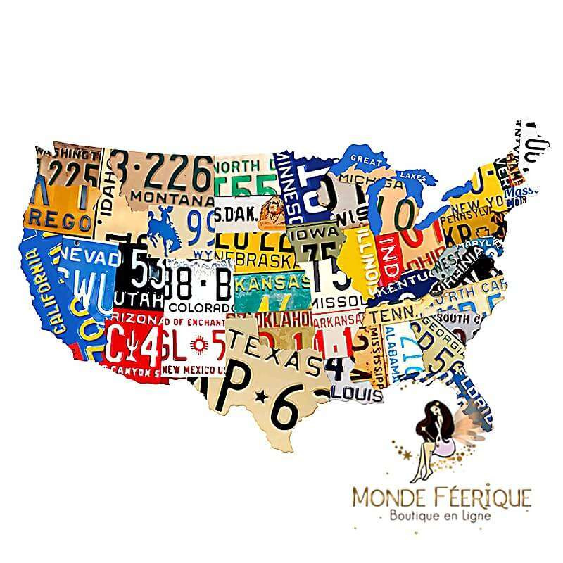 Plaque Vintage ETATS UNIS