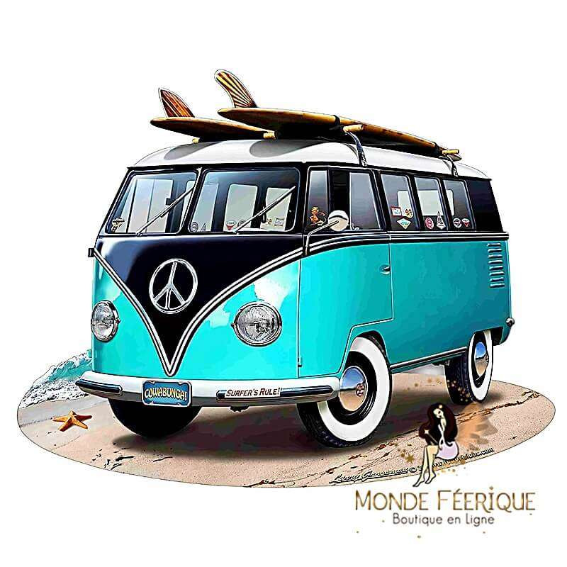 Plaque Vintage camping car XL