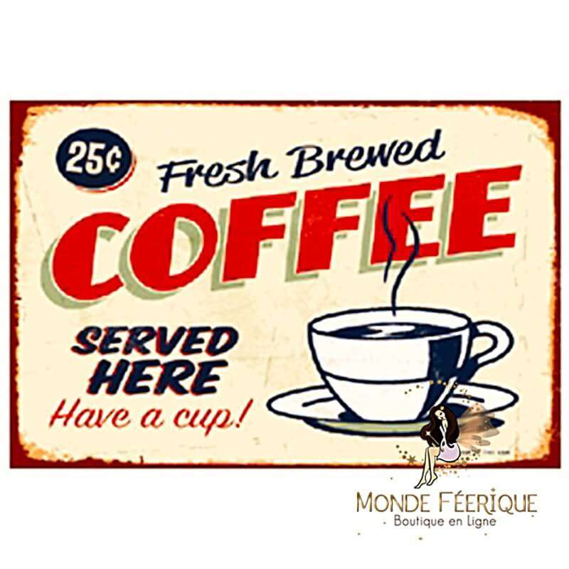  plaque vintage café