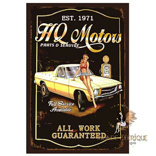 Plaque Mur Rétro voiture