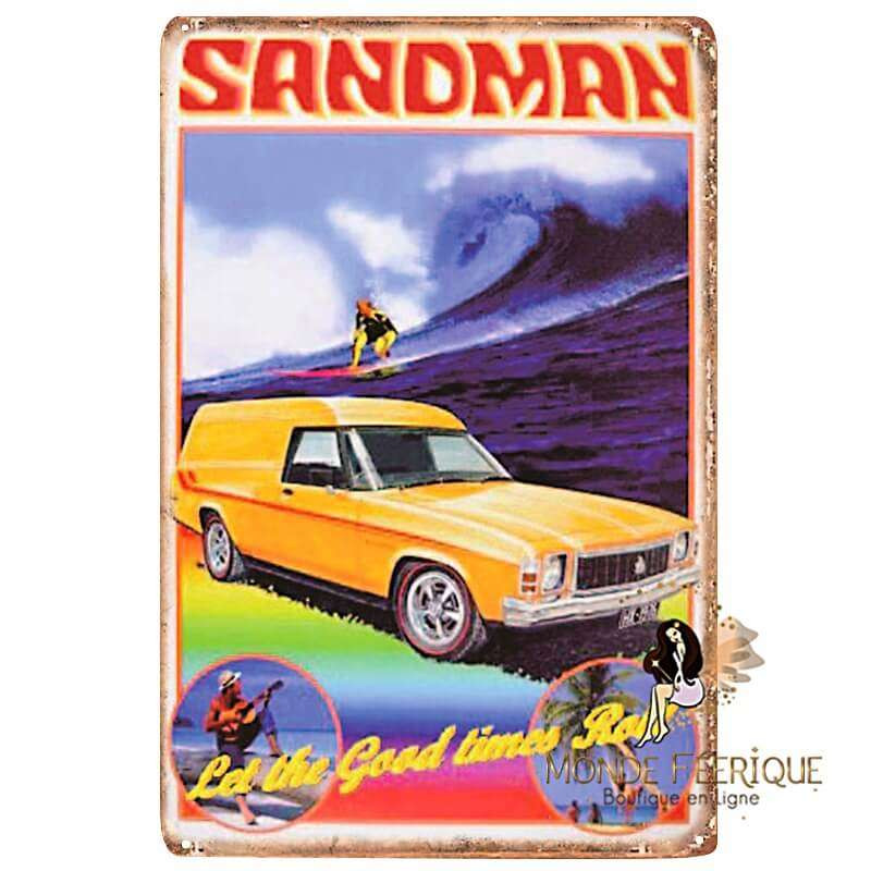 plaque deco surf vintage